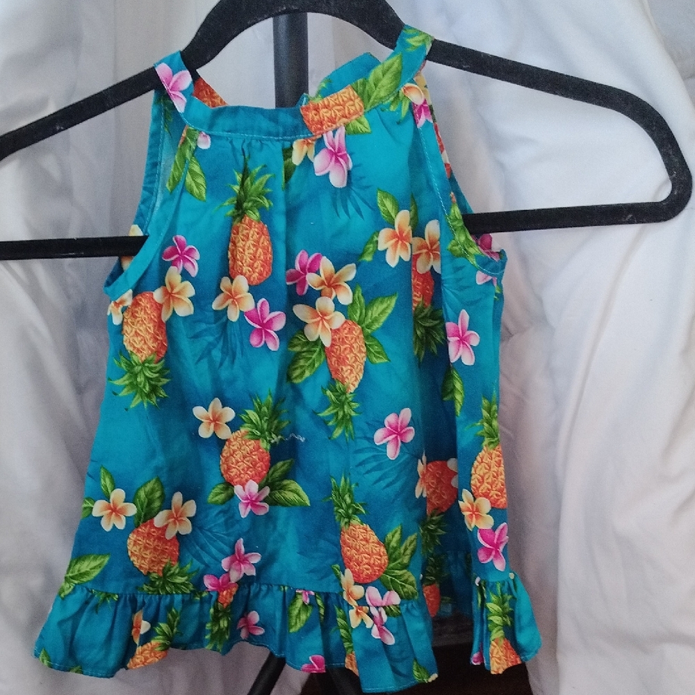 NEW RJC Blue Hawaiian 100% Cotton Dress - 24M